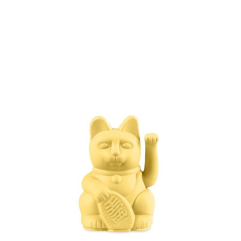 Mini Yellow Waving Lucky Cat by Donkey - Image 1