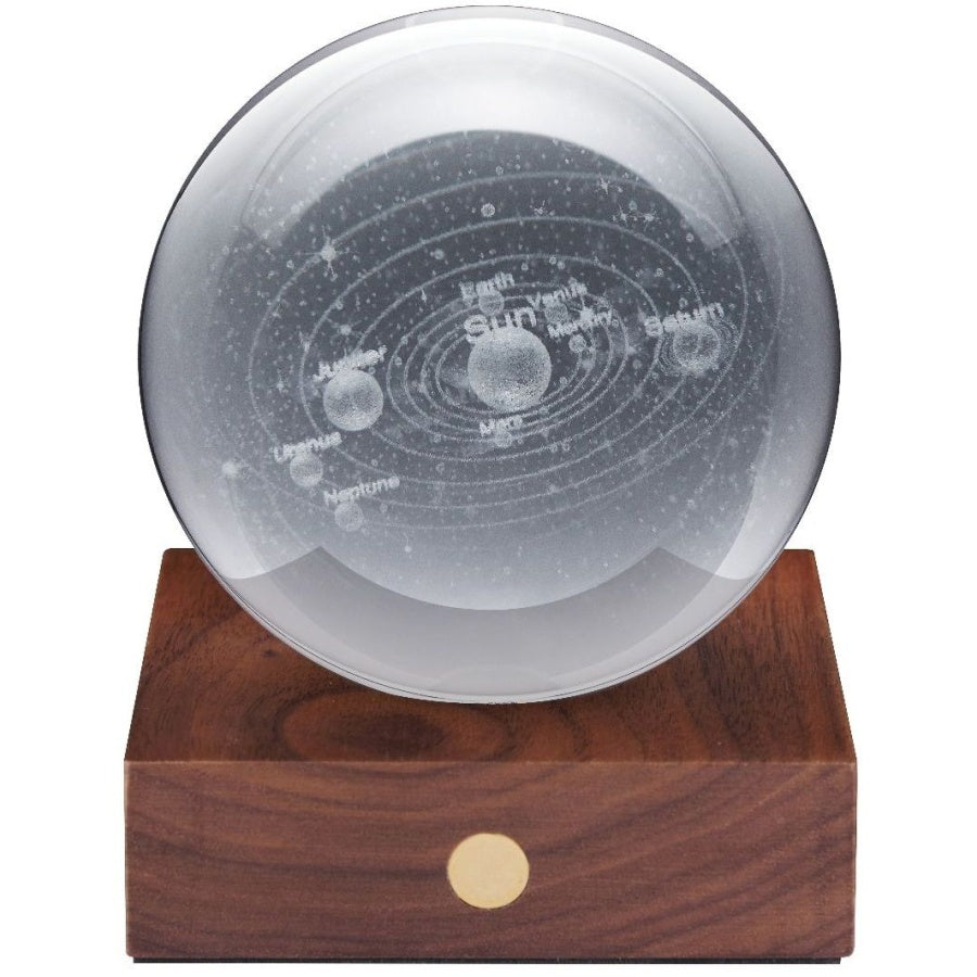 Gingko Design Amber Crystal Light – Solar System Model | Rechargeable Decorative Light with Touch Control | Elegant Ambient Desk Lamp Gift for Astronomy Lovers - Image 1
