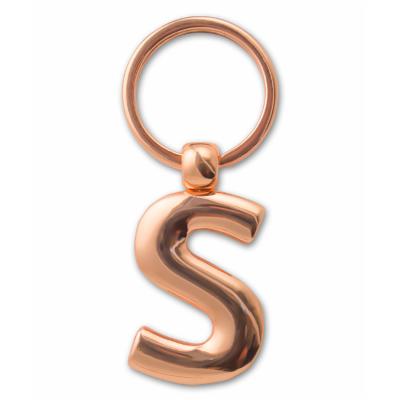 IF Metal Letter Keyring Personalised Alphabet Letters - Rose Gold - S - Image 1