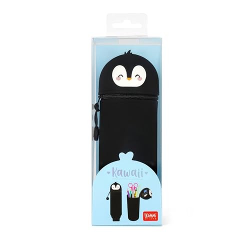 LEGAMI "Always Cool" 2-in-1 Silicone Pencil Case - Penguin - Image 6
