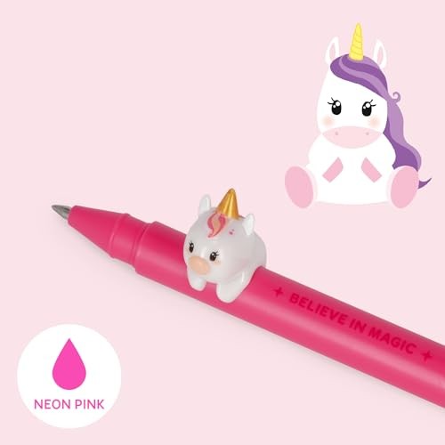 Gel Pen with "Believe in Magic" Unicorn Animal Decoration - Lovely Friends, Pink - Image 2
