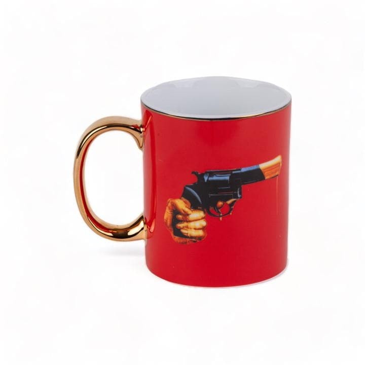 Seletti Wears Toiletpaper Toiletpaper Mug Pistol - Red - Image 1