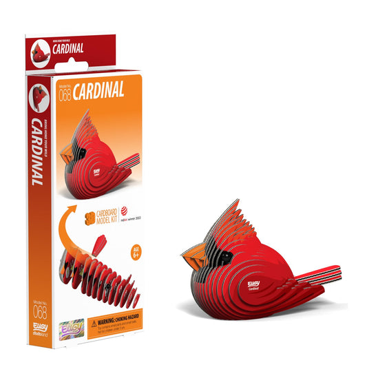 Eugy Cardinal Bird 068 3D Cardboard Model Construction Kit - Image 1