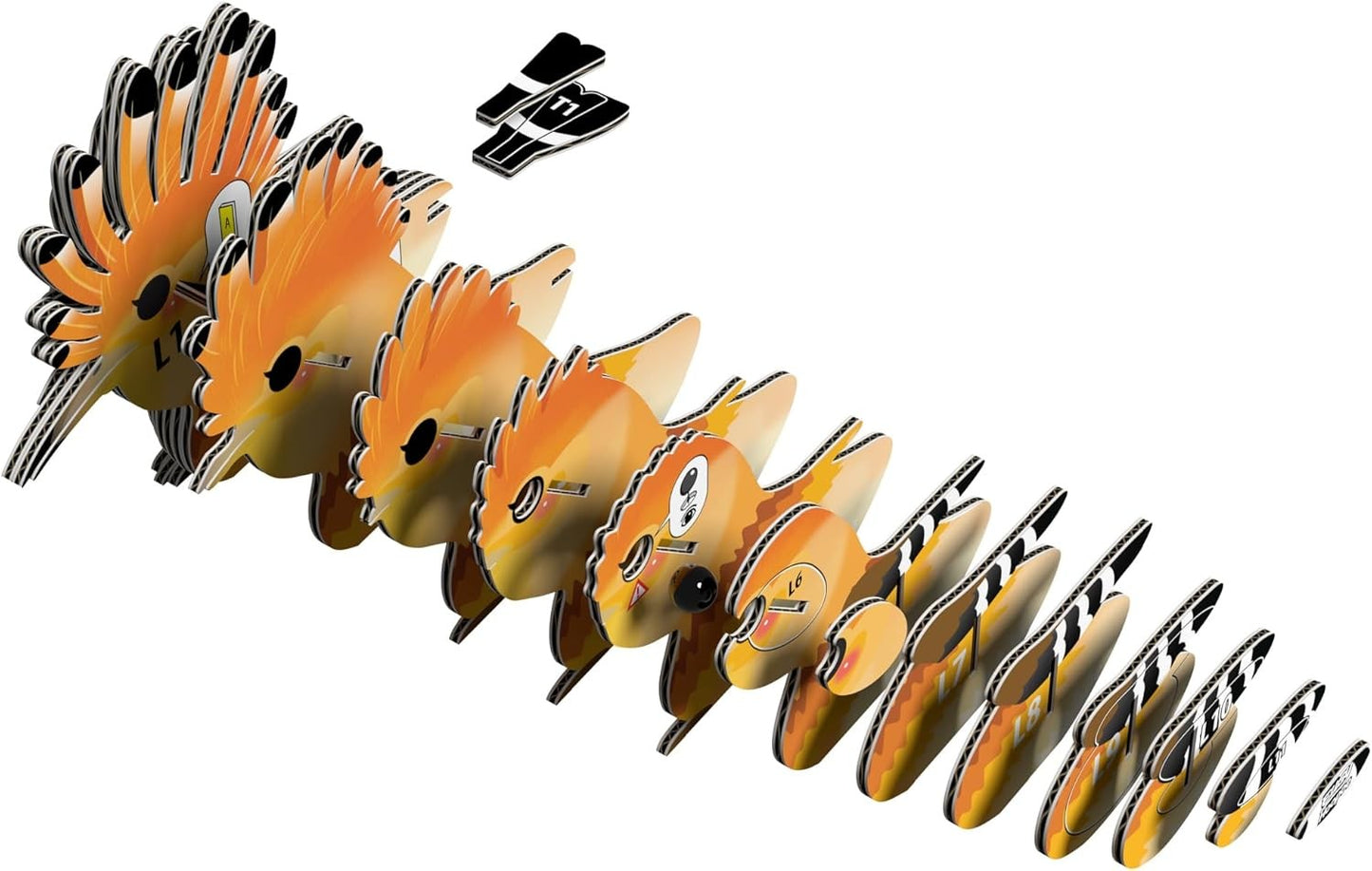 Eugy Hoopoe Bird 105 3D Cardboard Model Construction Kit - Image 4