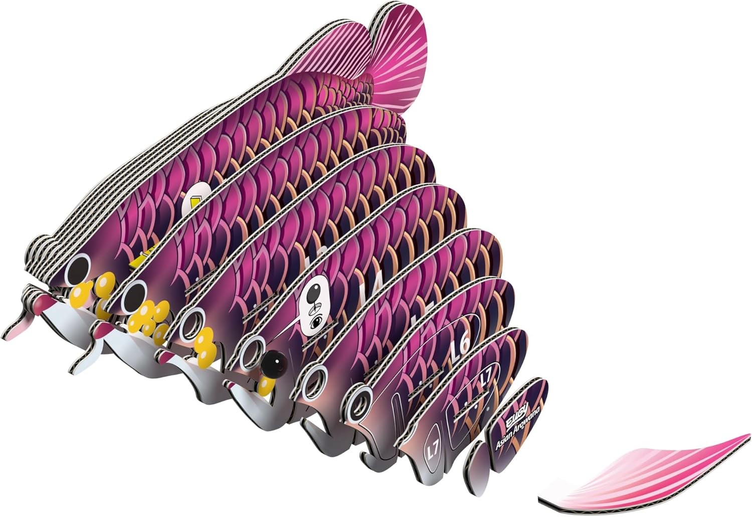 Eugy Asian Arowana Fish 118 3D Cardboard Model Construction Kit - Image 2