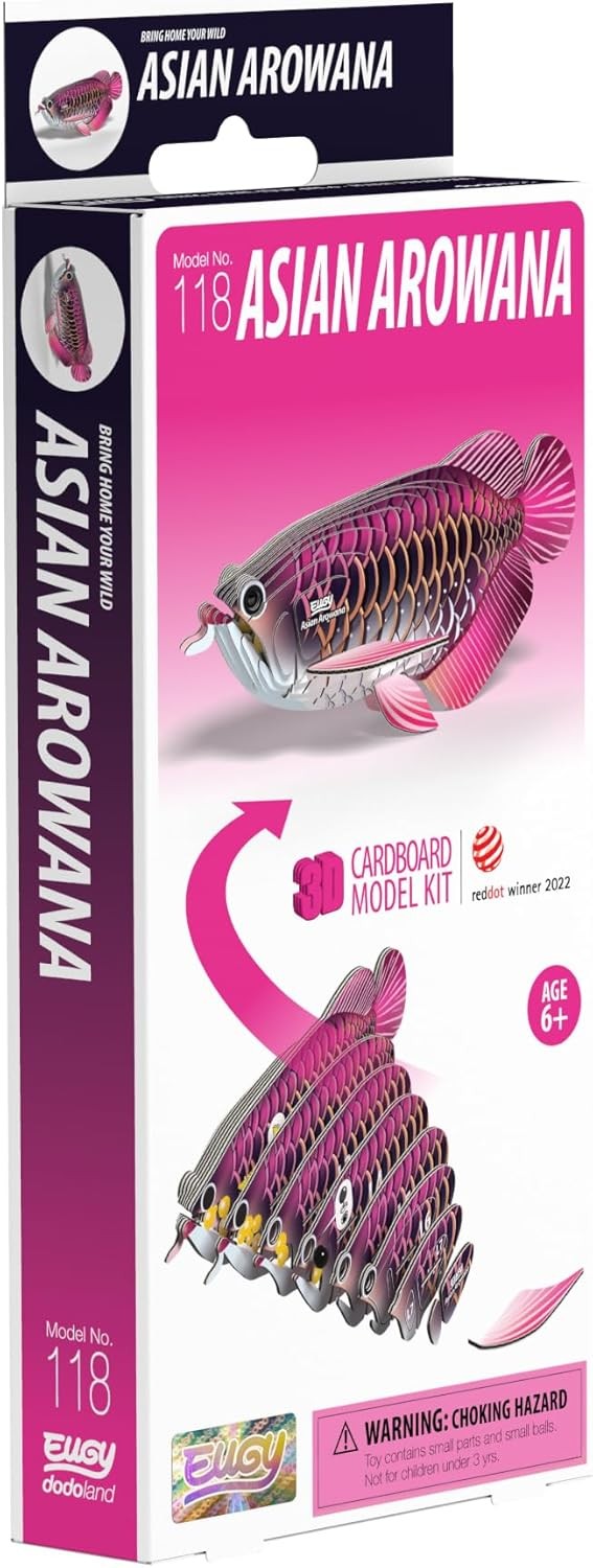 Eugy Asian Arowana Fish 118 3D Cardboard Model Construction Kit - Image 3