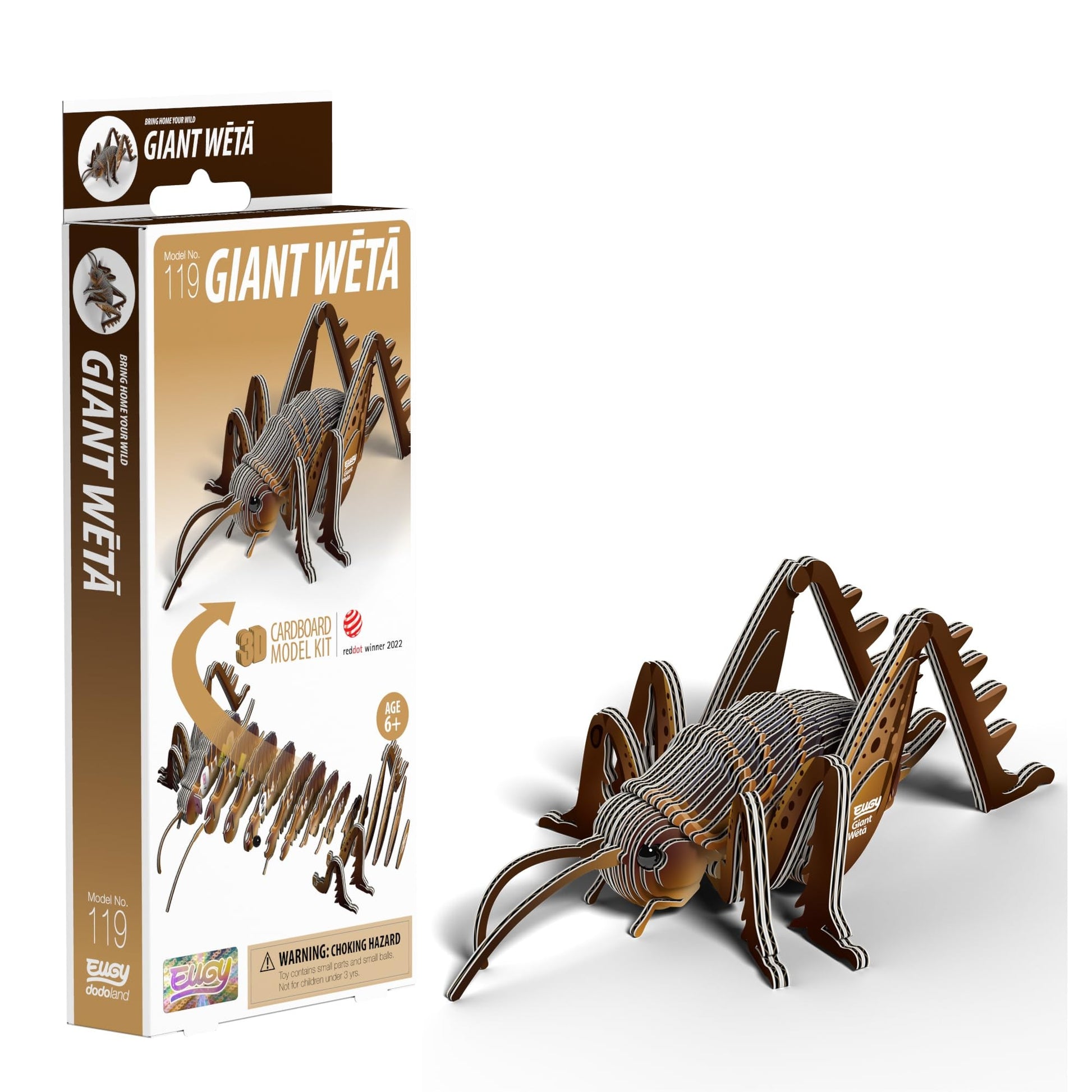 EUGY D5088 Giant Weta Insect 3D Model Craft Kit - Image 1