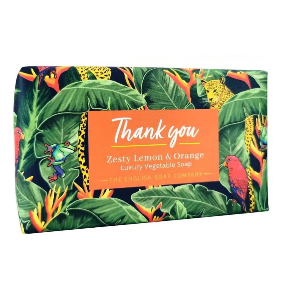 The English Soap Company Zesty Lemon & Orange Thank You Soap Bar 190g - Image 1