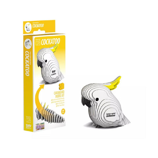 Eugy 3D Cockatoo Bird Craft Kit 3D Model Craft Kit - Image 1