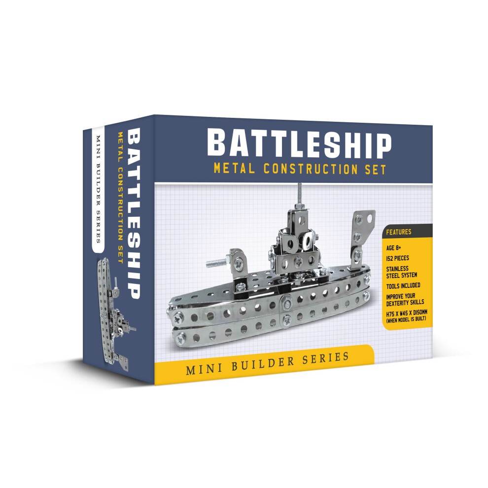 Mini Builder Series Battleship Metal Construction Set - Image 1