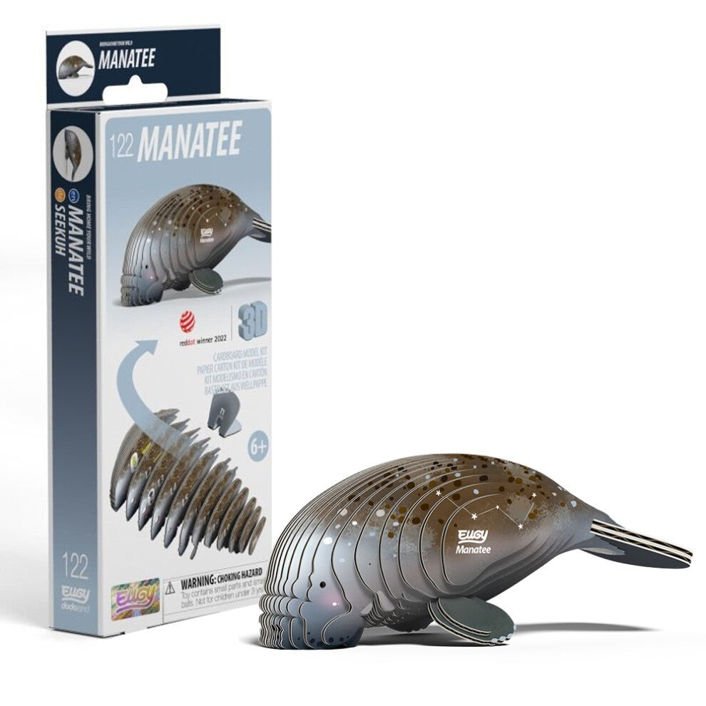 EUGY Manatee No.122 3D Model Craft Kit - Image 1