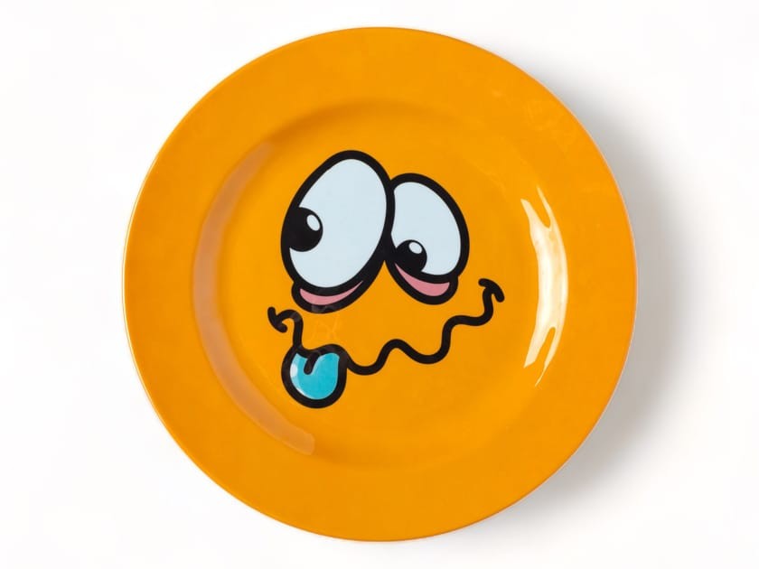 Gianni Round melamine serving plate - Image 1