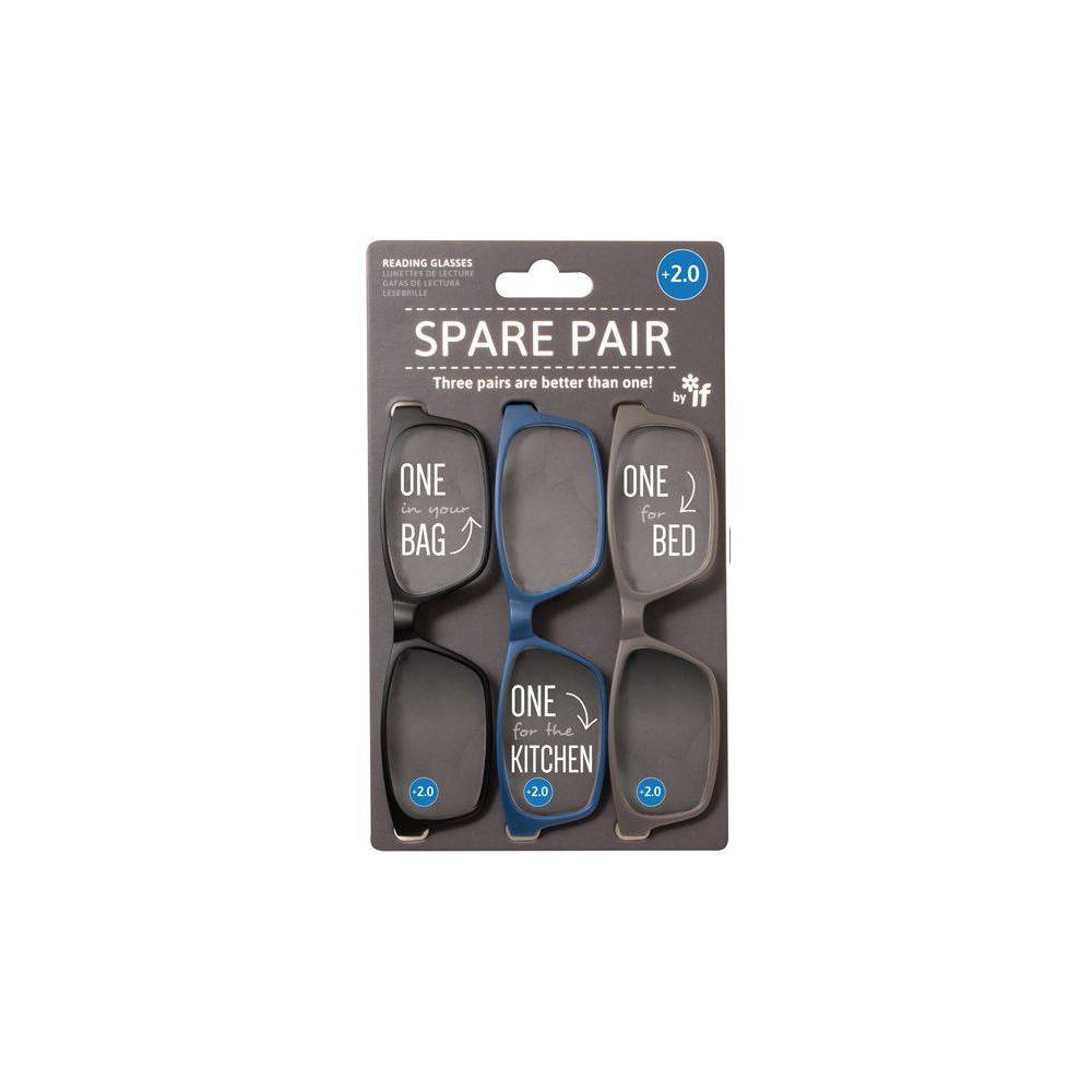 Spare Pair Reading Glasses - Plus 2.0 - Image 1