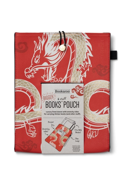Bookaroo Books & Stuff Pouch - Warrior Dragon Red - Image 1