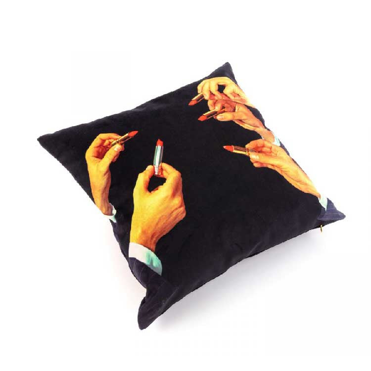 Large Lipstick Graphic Cushion - Image 1