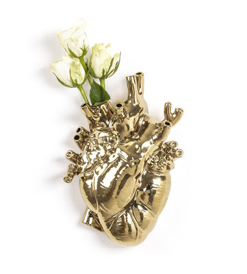 Seletti Marcantonio Love in Bloom Gold Edition Heart Vase - Image 1