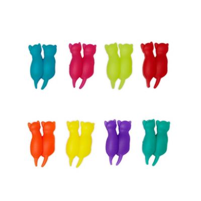 Purple & Red Rainbow Cat Drink Marker - Set of Eight - Image 1