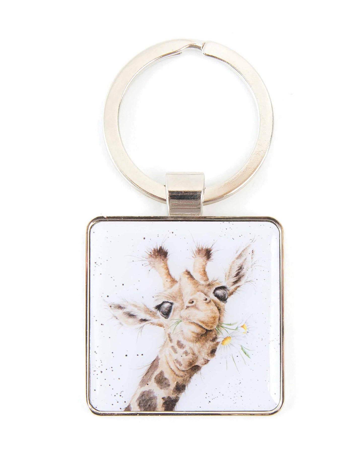 'Flowers' Giraffe Keyring - Image 1