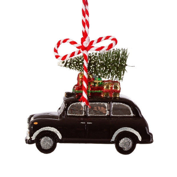 Sass & Belle London Christmas Black Cab Shaped Bauble - Image 1