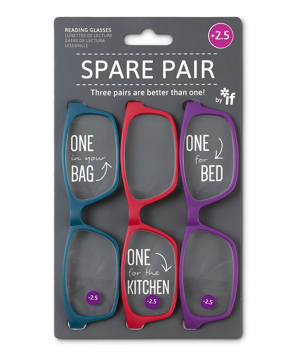 Spare Pair Brights Reading Glasses - Plus 2.5 - Image 1
