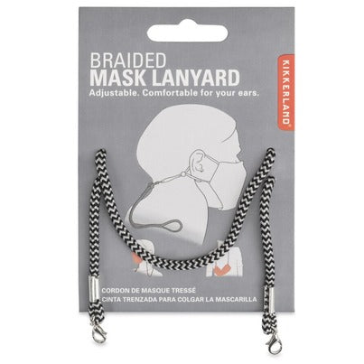 Braided Mask Lanyard - Black - Image 1