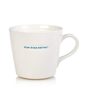 Keith Brymer Jones Word Range 'size Does Matter' Large Bucket Mug, 0.5L - White - Image 1