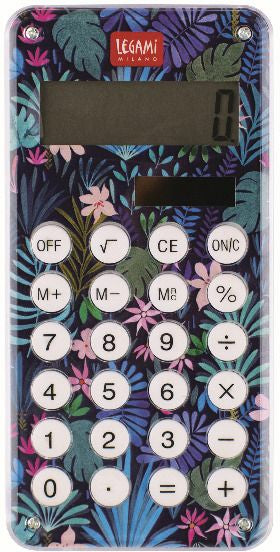 Legami Flora Calculator with Labyrinth on the Back - Calcoolator - Image 1