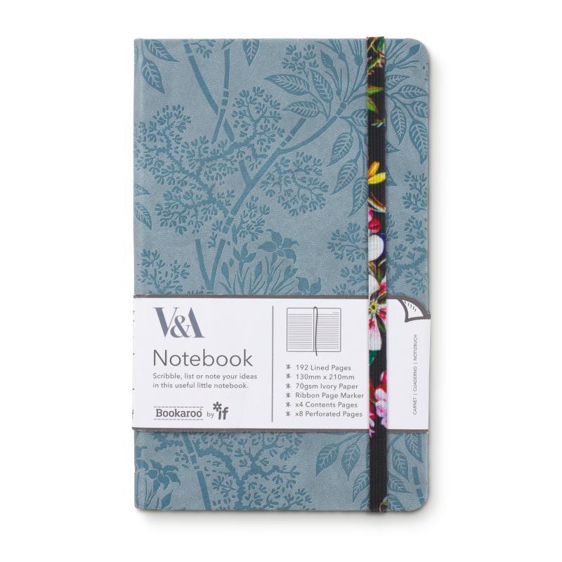 V & a Bookaroo A5 Journal Kilburn Black Floral - Image 1