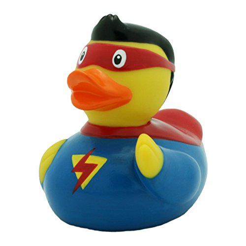 Lilalu Superman Hero Rubber Duck Bathtime Toy - Image 1