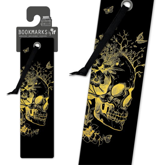 Quirky Bookmarks - Gold Skull - Image 1