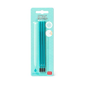 Legami Erasable Gel Pen Refills -Turquoise Ink, Set of 3 - Image 2