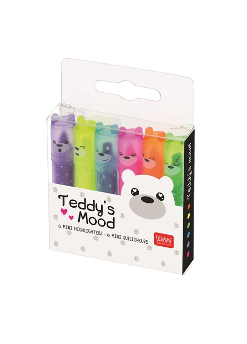 Mini Highlighters Teddy's Mood - Set of 6 - Image 1