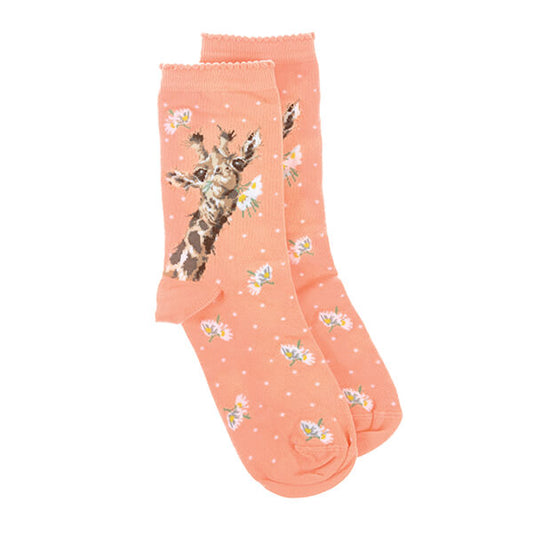 'Flowers' Giraffe Socks One Size - Image 2