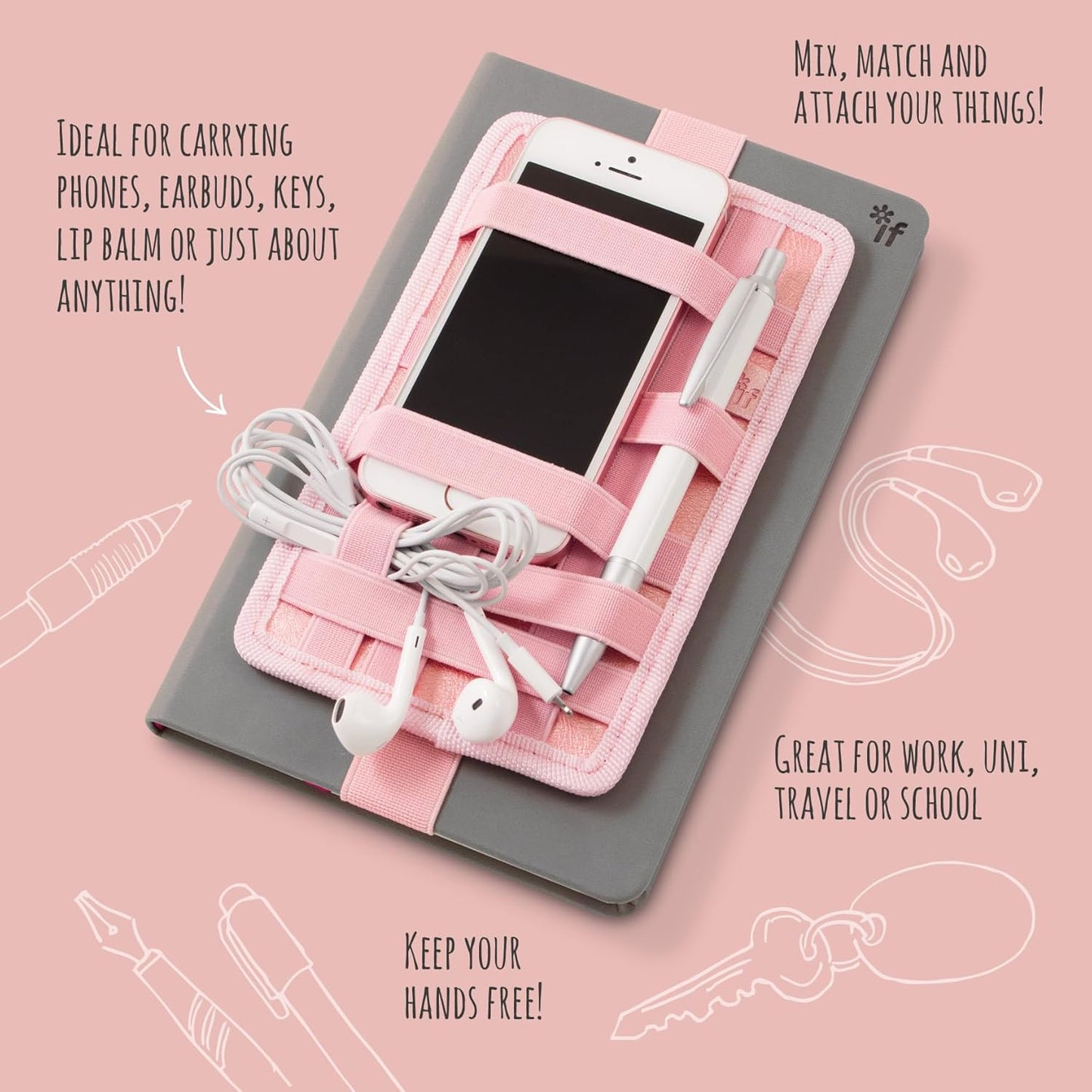 Bookaroo Notebook Tidy - Rose Gold