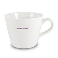 Keith Brymer Jones Word Range 'Yummy Mummy' Bucket Mug, 0.35L, White - Image 1