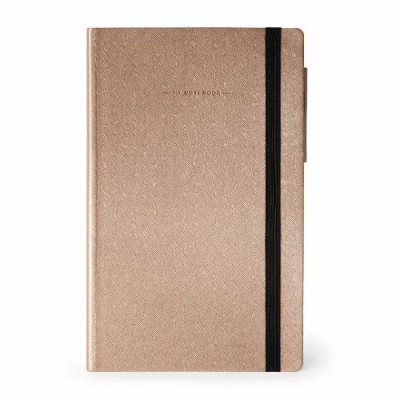 Lined Notebook - Rose Gold Metallic Medium - Image 1