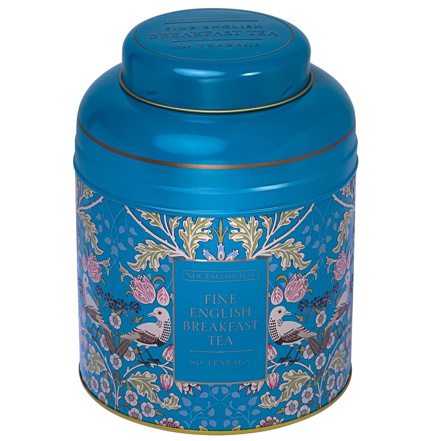 Song Thrush & Berries Tea Caddy - Teal - Image 1