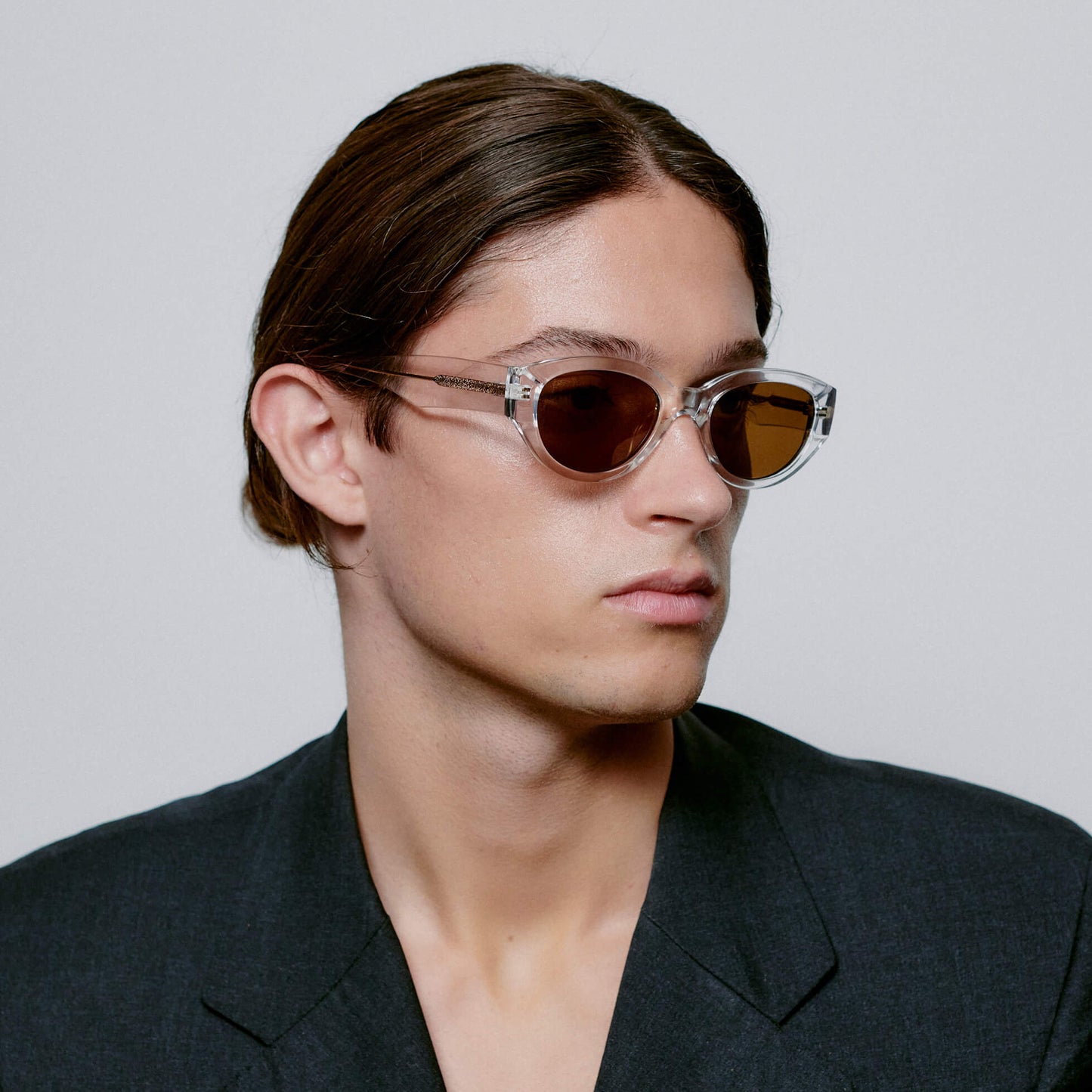 Sunglasses Winnie in Crystal Clear and Brown Lenses