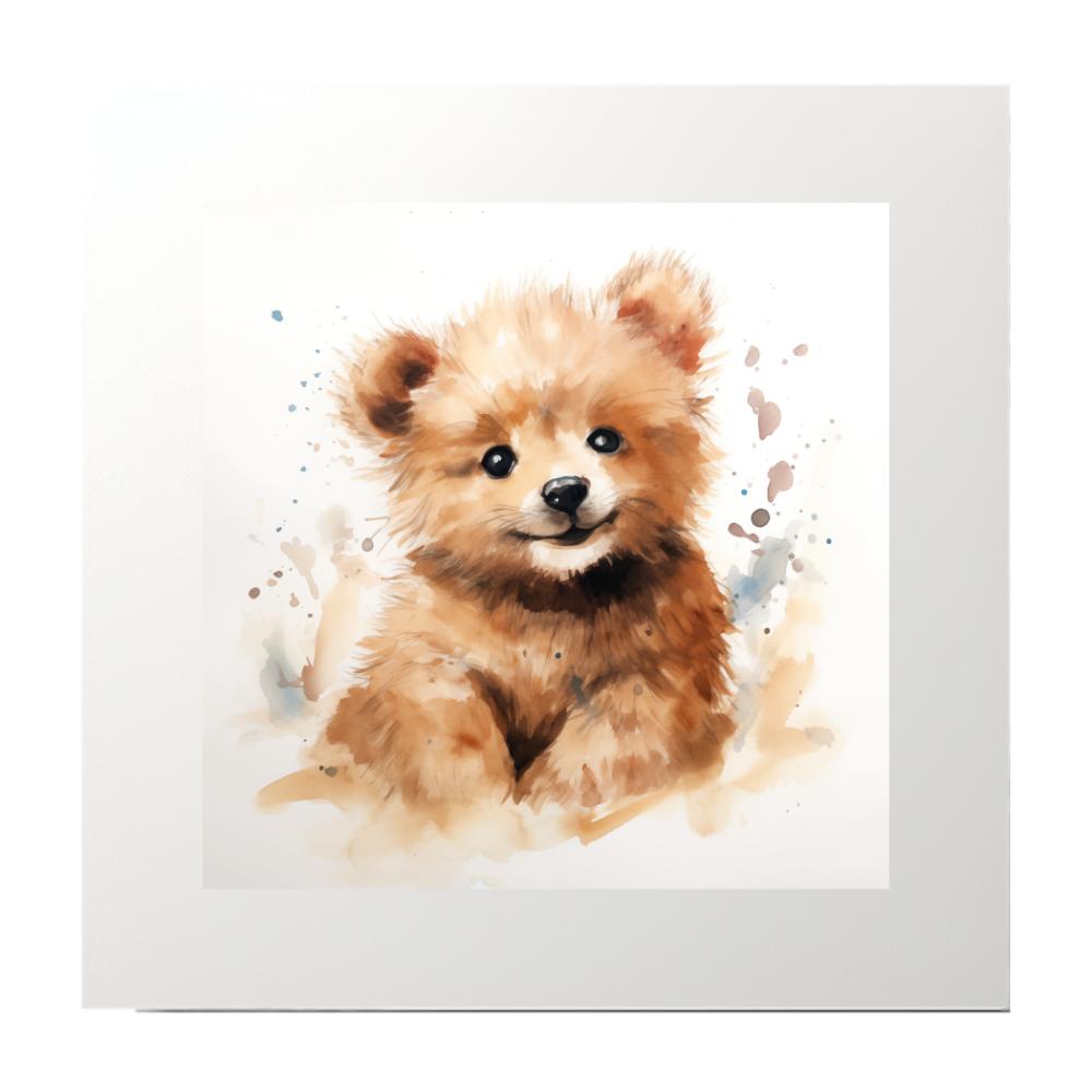 Children's Bear Watercolour Art Print