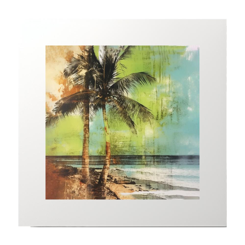 Monoprint Palm Green Art Print