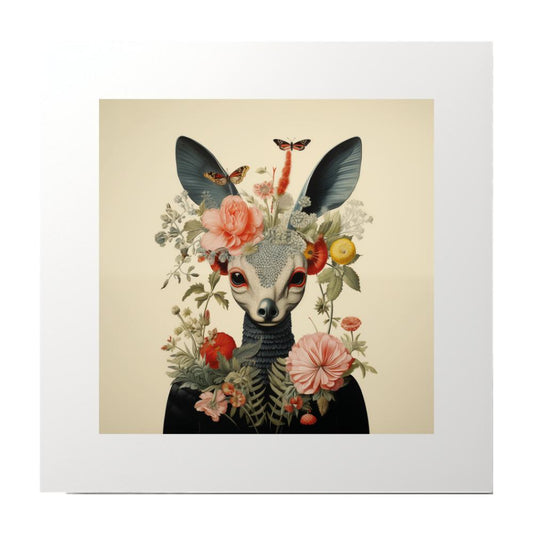 Abstract Collage Animal Deer Art Print
