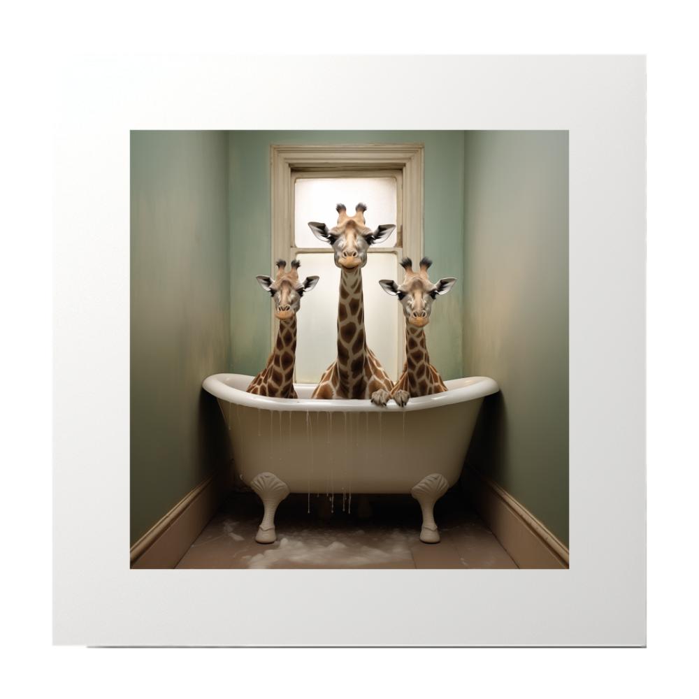 Photography Collage Giraffe Art Print