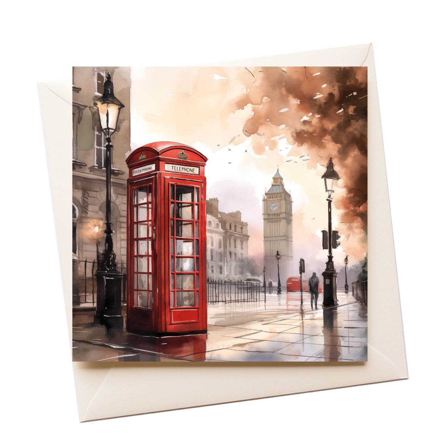 Tourist Heritage Phone Box Greeting Card