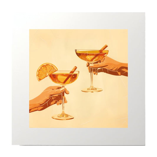 Champagne Cheers Art Print