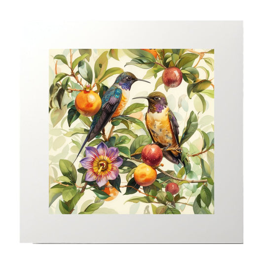 Bird Passion Fruit Art Print