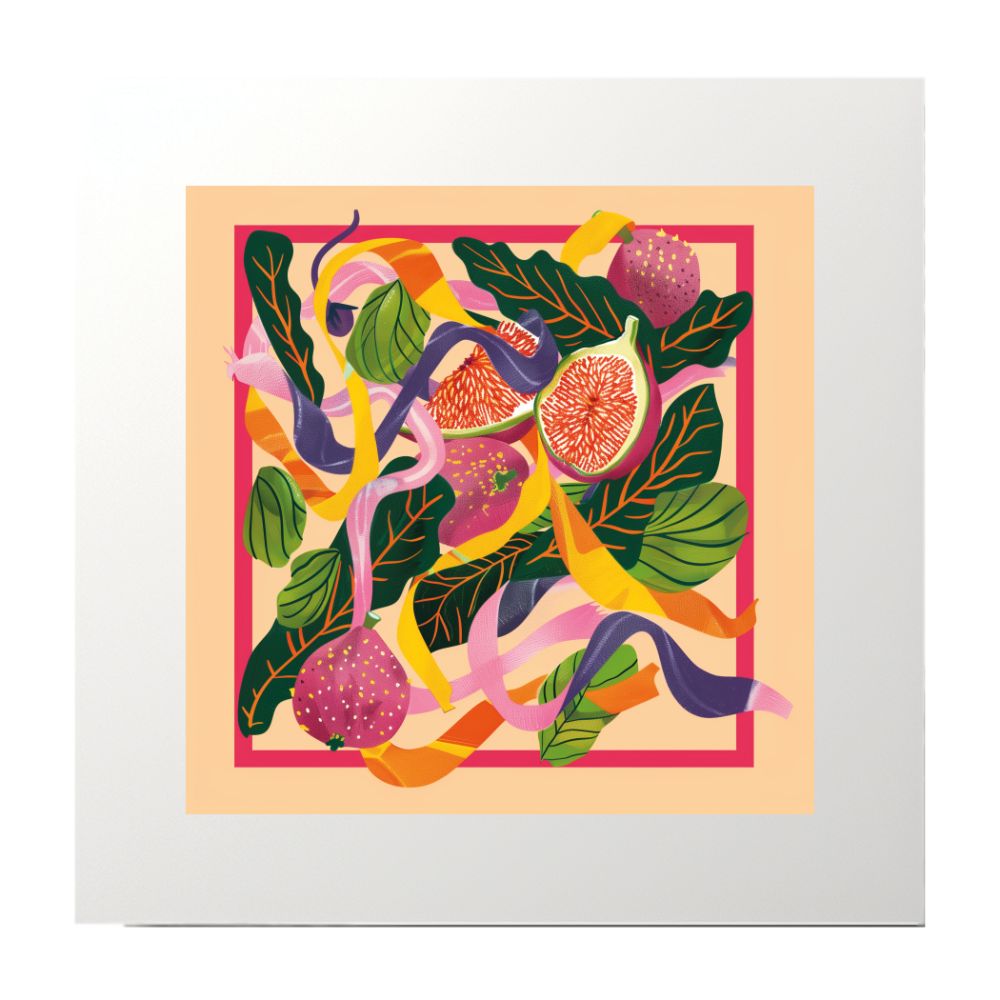 Abstract Fig Ribbon Art Print
