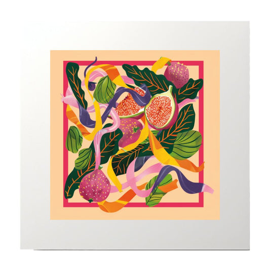 Abstract Fig Ribbon Art Print