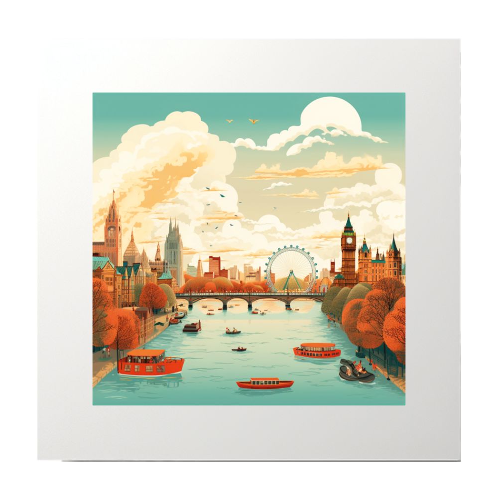 Graphic Art London Skyline Art Print