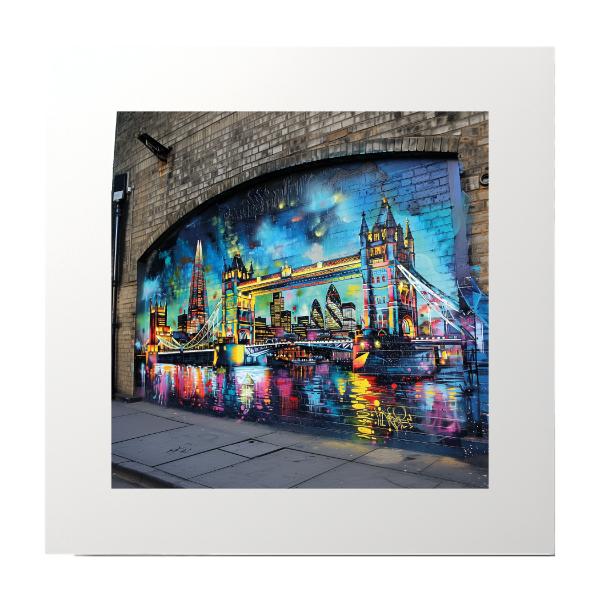 Spray Paint London Skyline Photography Print