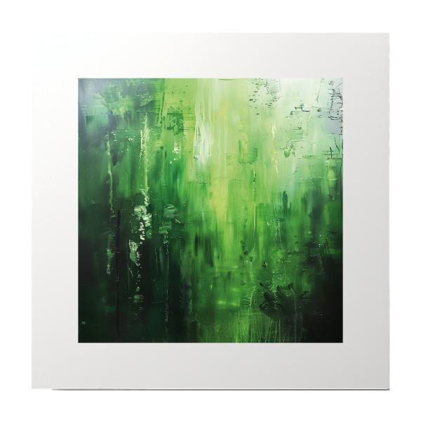 Abstract Green Scale Painting Fine Art Print